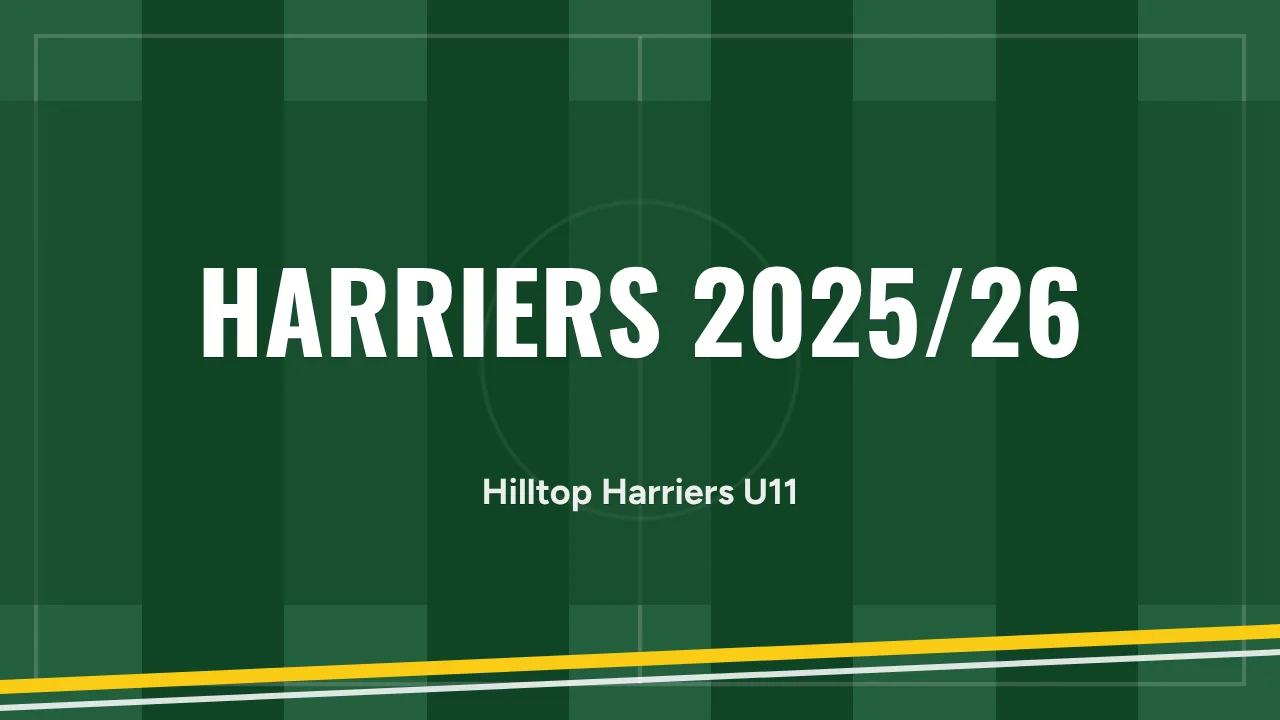 Title card: Harriers 2025/26