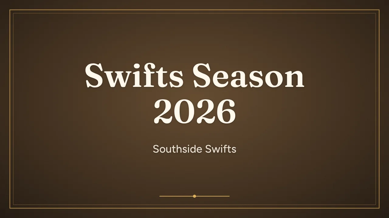 Title card: Swifts Season 2026